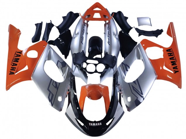 Carenados Moto Yamaha YZF600R Thundercat 1996-2007 - Naranja Gris Negro Brillante Asequibles