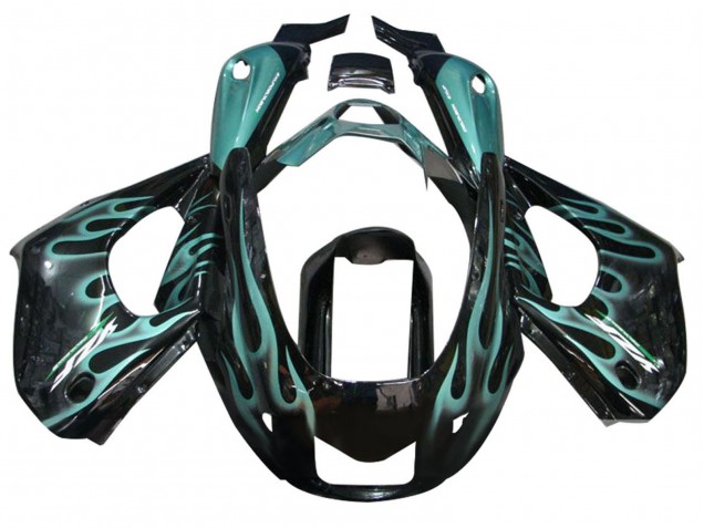 Carenados Moto Yamaha YZF 1000R Thunderace 1997-2007 - Negro Brillante Azul Llama Asequibles