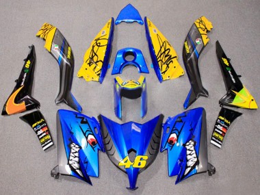 Carenados Moto Yamaha TMAX530 2012-2014 - Azul Amarillo Negro Tiburón 46 Asequibles