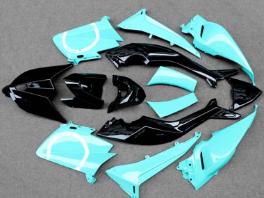 Carenados Moto Yamaha TMAX530 2012-2014 - Azul Claro Negro Brillante Asequibles