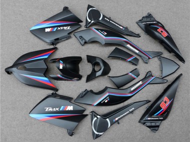 Carenados Moto Yamaha TMAX530 2012-2014 - Negro Mate Rojo Azul 93 Asequibles