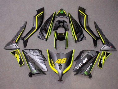 Carenados Moto Yamaha TMAX530 2012-2014 - Gris Mate Amarillo Monstruo 46 Asequibles