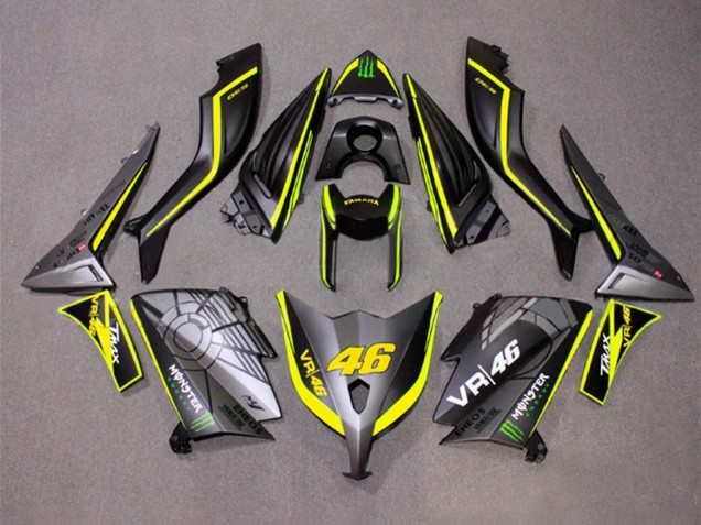 Carenados Moto Yamaha TMAX530 2012-2014 - Gris Mate Amarillo Monstruo 46 Asequibles