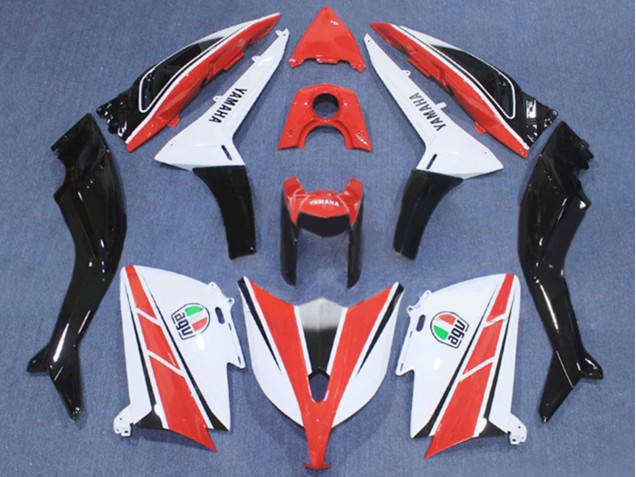 Carenado Moto Yamaha TMAX530 2012-2014 - Rojo Blanco Negro Asequibles
