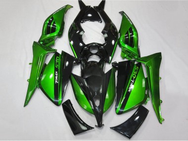 Carenados Moto Yamaha TMAX530 2012-2014 - Verde Brillante Negro Asequibles