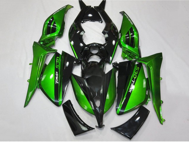 Carenados Moto Yamaha TMAX530 2012-2014 - Verde Brillante Negro Asequibles
