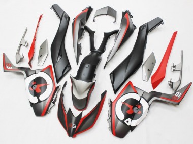 Carenados Moto Yamaha XMAX300 2017-2021 - Negro Mate Rojo Gris 99 Asequibles