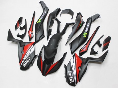 Carenados Moto Yamaha XMAX300 2017-2021 - Negro Mate Rojo MoviStar ENEOS 46 Asequibles