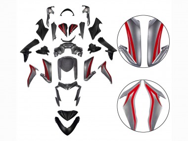 Carenados Moto Suzuki GSX-S 1000 2015-2020 - Rojo Plata Asequibles