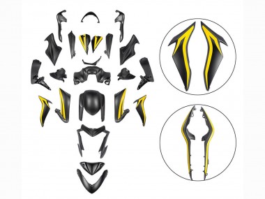 Carenados Moto Suzuki GSX-S 1000 2015-2020 - Negro Amarillo Asequibles