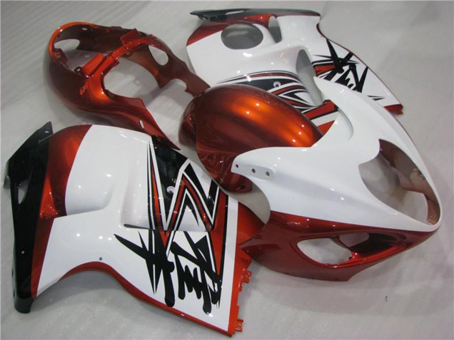 Carenados Moto Suzuki GSXR 1300 Hayabusa 1996-2007 - Blanco Naranja Negro Asequibles