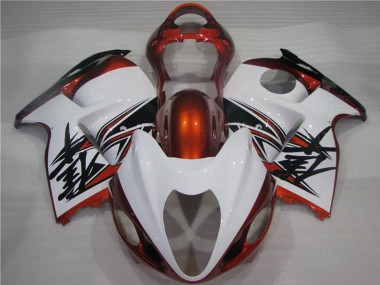 Carenados Moto Suzuki GSXR 1300 Hayabusa 1996-2007 - Blanco Naranja Negro Asequibles