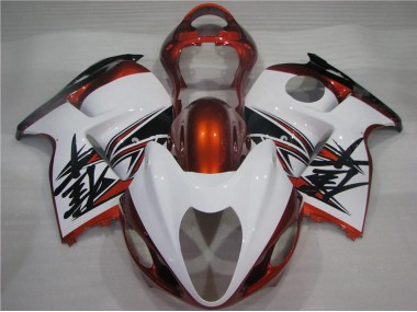 Carenados Moto Suzuki GSXR 1300 Hayabusa 1996-2007 - Blanco Naranja Negro Asequibles