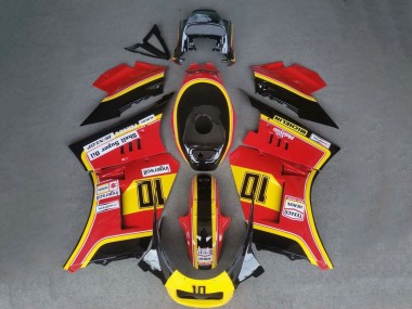 Carenados Moto Suzuki RG400 RG500 RG400/500 1984-1987 - Rojo Amarillo Negro 10 Asequibles