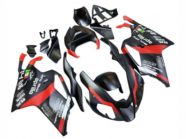 Carenados Moto Aprilia RSV1000 2003-2006 - Negro Rojo Asequibles