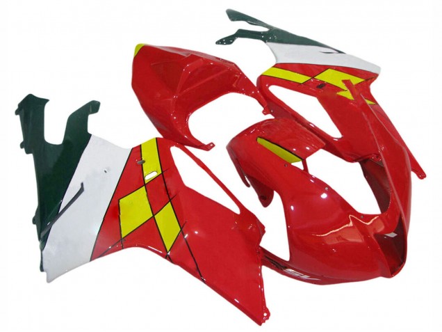 Carenados Moto Aprilia RSV1000 2003-2006 - Rojo Amarillo Blanco Asequibles