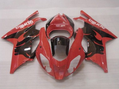 Carenados Moto Aprilia RSV1000 2003-2006 - Rojo Negro Brillante Asequibles