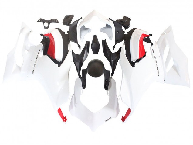 Carenados Moto Ducati Panigale V2 2020-2024 - Blanco Rojo Negro Mate Asequibles