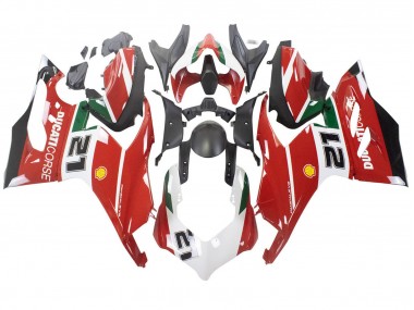 Carenados Moto Ducati Panigale V2 2020-2024 - Blanco Rojo Verde Negro Mate Corse 21 Asequibles