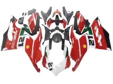 Carenados Moto Ducati Panigale V2 2020-2024 - Blanco Rojo Verde Negro Mate Corse 21 Asequibles