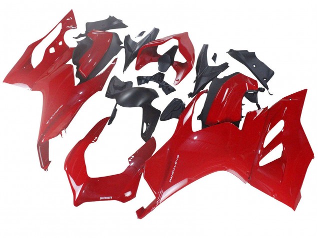 Carenado Moto Ducati Panigale V2 2020-2024 - Rojo Negro Mate Asequibles