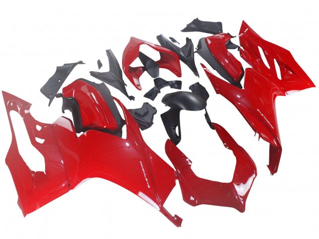 Carenado Moto Ducati Panigale V2 2020-2024 - Rojo Negro Mate Asequibles