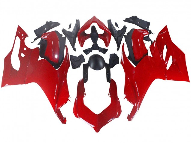 Carenado Moto Ducati Panigale V2 2020-2024 - Rojo Negro Mate Asequibles