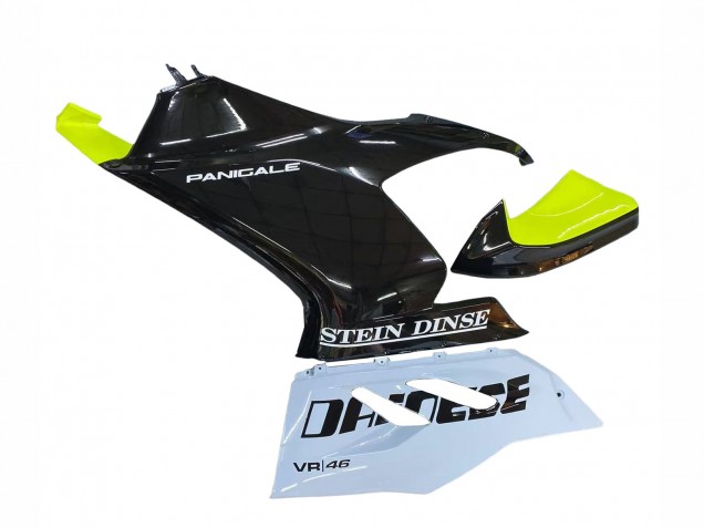 Carenados Moto Ducati Panigale V2 2020-2024 - Blanco Verde Lima Negro Brillante Stein Dinse VR 46 Asequibles