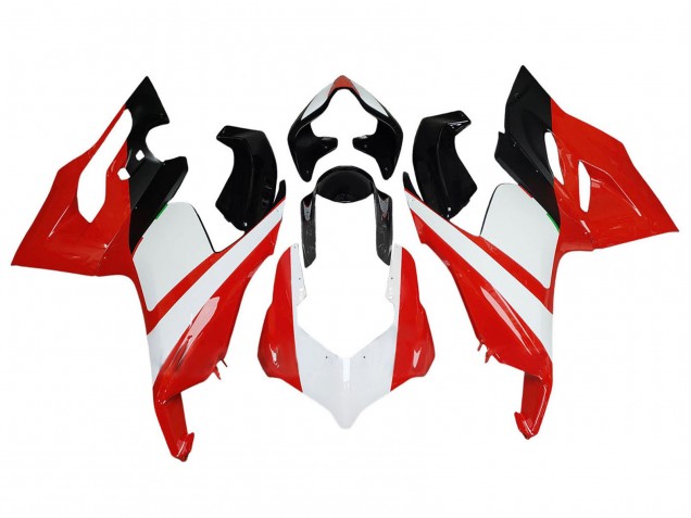 Carenado Moto Ducati Panigale V2 2020-2024 - Blanco Rojo Negro Brillante Asequibles