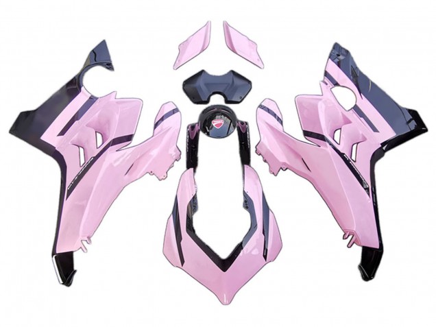 Carenados Moto Ducati Panigale V4 V4S 2020-2021 - Rosa Negro Brillante Asequibles