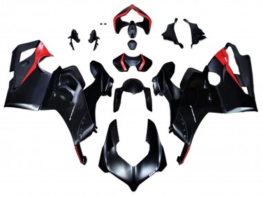 Carenados Moto Ducati Panigale V4 V4S 2020-2021 - Negro Brillante Rojo Asequibles
