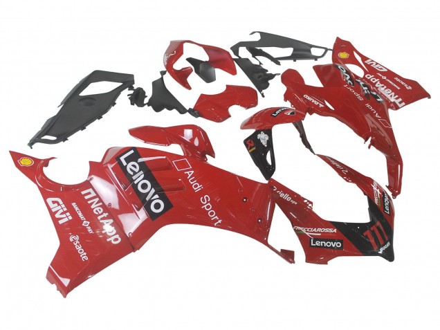 Carenado Moto Ducati Panigale V4 V4S 2020-2021 - Rojo Negro Brillante Lenovo 117 Asequibles