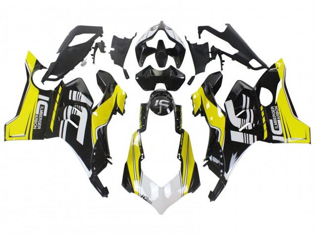 Carenados Moto Ducati Panigale V4 V4S 2020-2021 - Amarillo Blanco Negro Brillante Asequibles