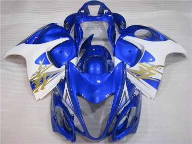Carenados Moto Suzuki GSXR 1300 Hayabusa 2008-2020 - Blanco Azul Asequibles