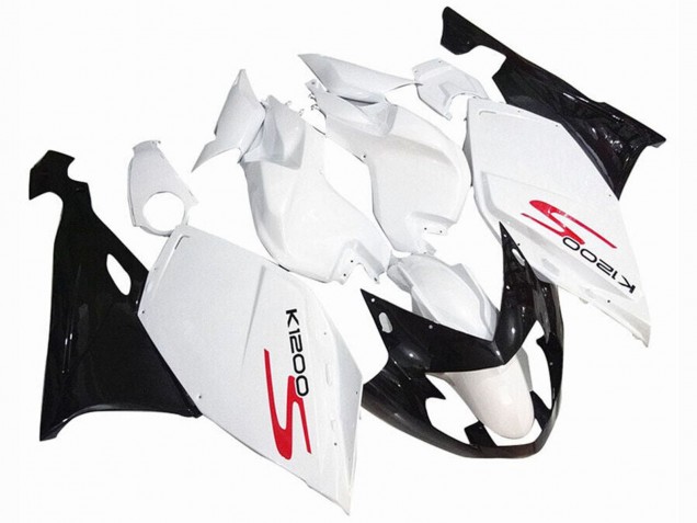 Carenados Moto BMW K1200S 2005-2010 - Blanco Negro Brillante Asequibles