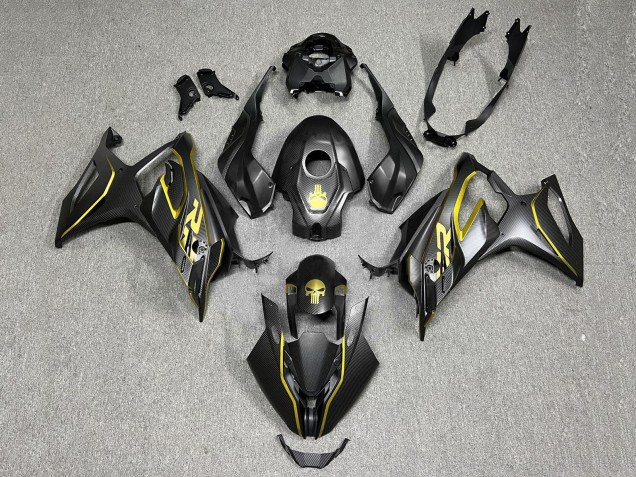 Carenados Moto BMW S1000RR 2023-2024 - Oro Negro FibraCarbono Asequibles