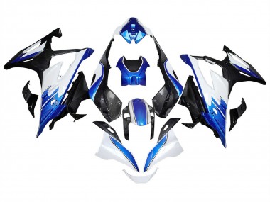 Carenados Moto BMW S1000RR 2023-2024 - Blanco Azul Negro FibraCarbono Asequibles