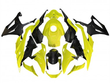 Carenados Moto BMW S1000RR 2023-2024 - Amarillo Negro FibraCarbono Asequibles