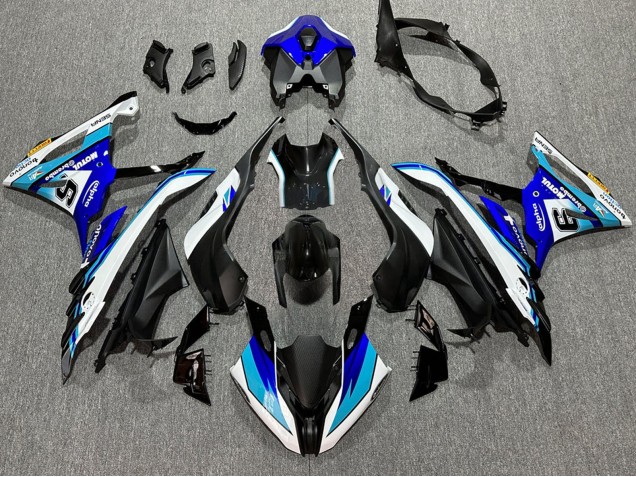 Carenados Moto BMW S1000RR 2023-2024 - Blanco Azul Negro Mate Motul Asequibles