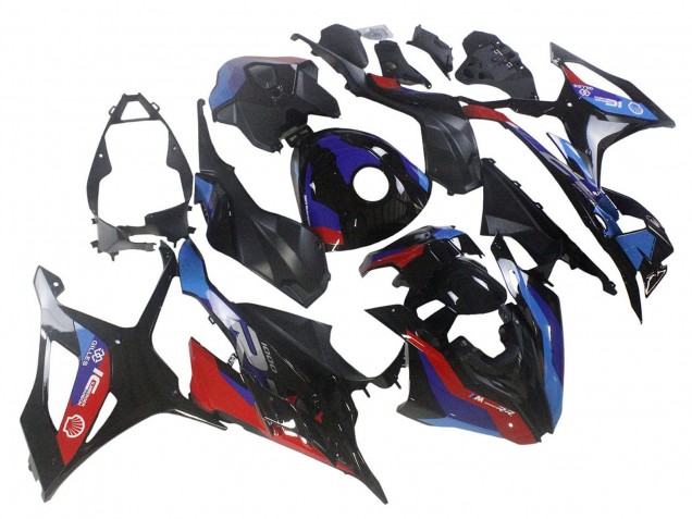 Carenado Moto BMW S1000RR 2023-2024 - Negro Azul Rojo Asequibles