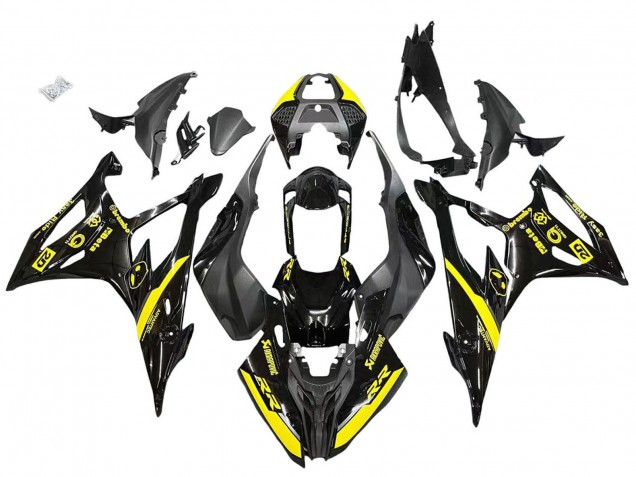 Carenados Moto BMW S1000RR 2019-2022 - Negro Brillante Amarillo Asequibles