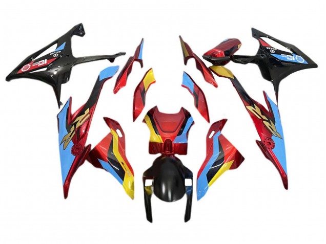 Carenados Moto BMW S1000RR 2019-2022 - Azul Claro Rojo Oro Asequibles