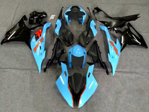 Carenados Moto BMW S1000RR 2019-2022 - Negro Azul Claro Asequibles