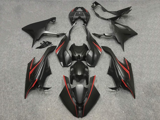 Carenados Moto BMW S1000RR 2019-2022 - Negro Mate Rojo Asequibles