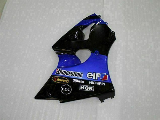 Carenados Moto Kawasaki ZX6R 2000-2002 - Azul Negro Brillante Elf Bridgestone Asequibles