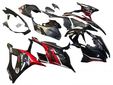 Carenados Moto BMW S1000RR 2019-2022 - Negro Rojo Oscuro Asequibles
