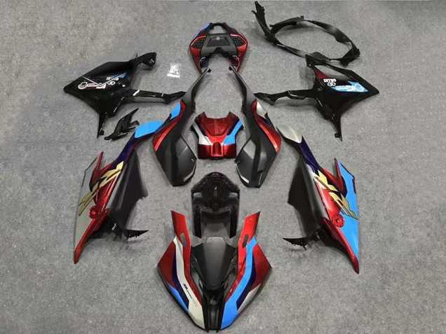 Kits Carenado Moto BMW S1000RR 2019-2022 - Blanco Azul Rojo Negro Asequibles