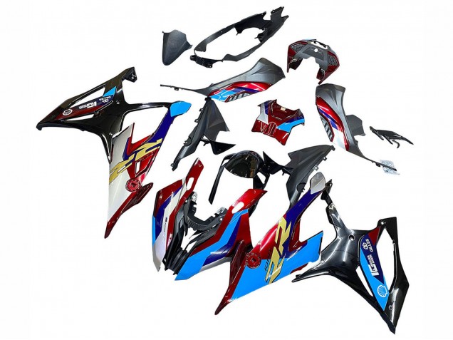 Carenado Moto BMW S1000RR 2019-2022 - Blanco Azul Rojo Negro Asequibles