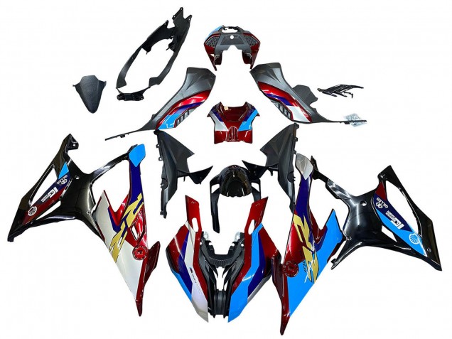Carenado Moto BMW S1000RR 2019-2022 - Blanco Azul Rojo Negro Asequibles