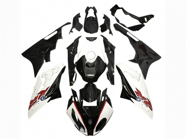 Carenados Moto BMW S1000RR 2017-2018 - Blanco Negro Brillante Asequibles